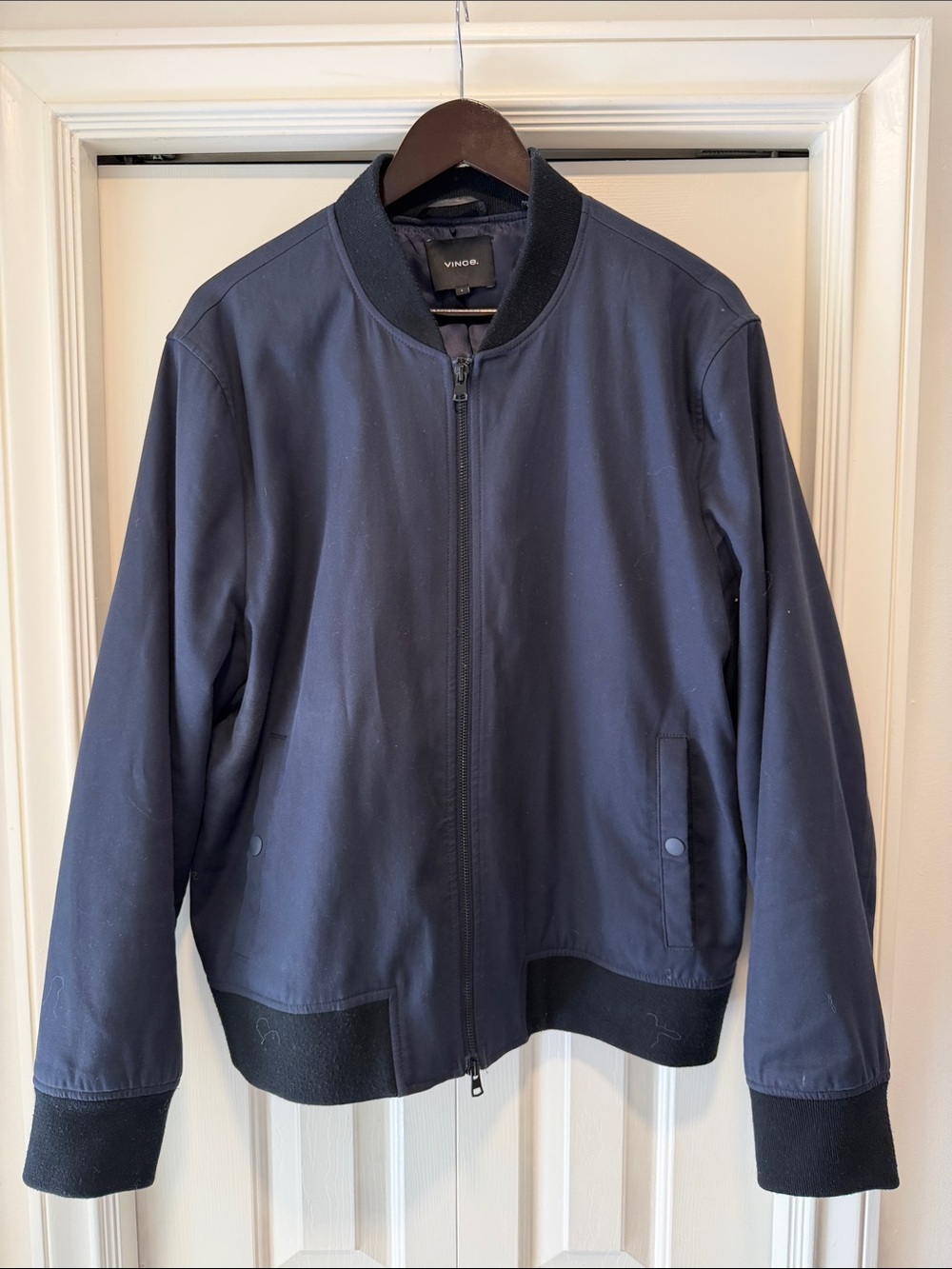 Vince Navy and Black Bomber Jacket